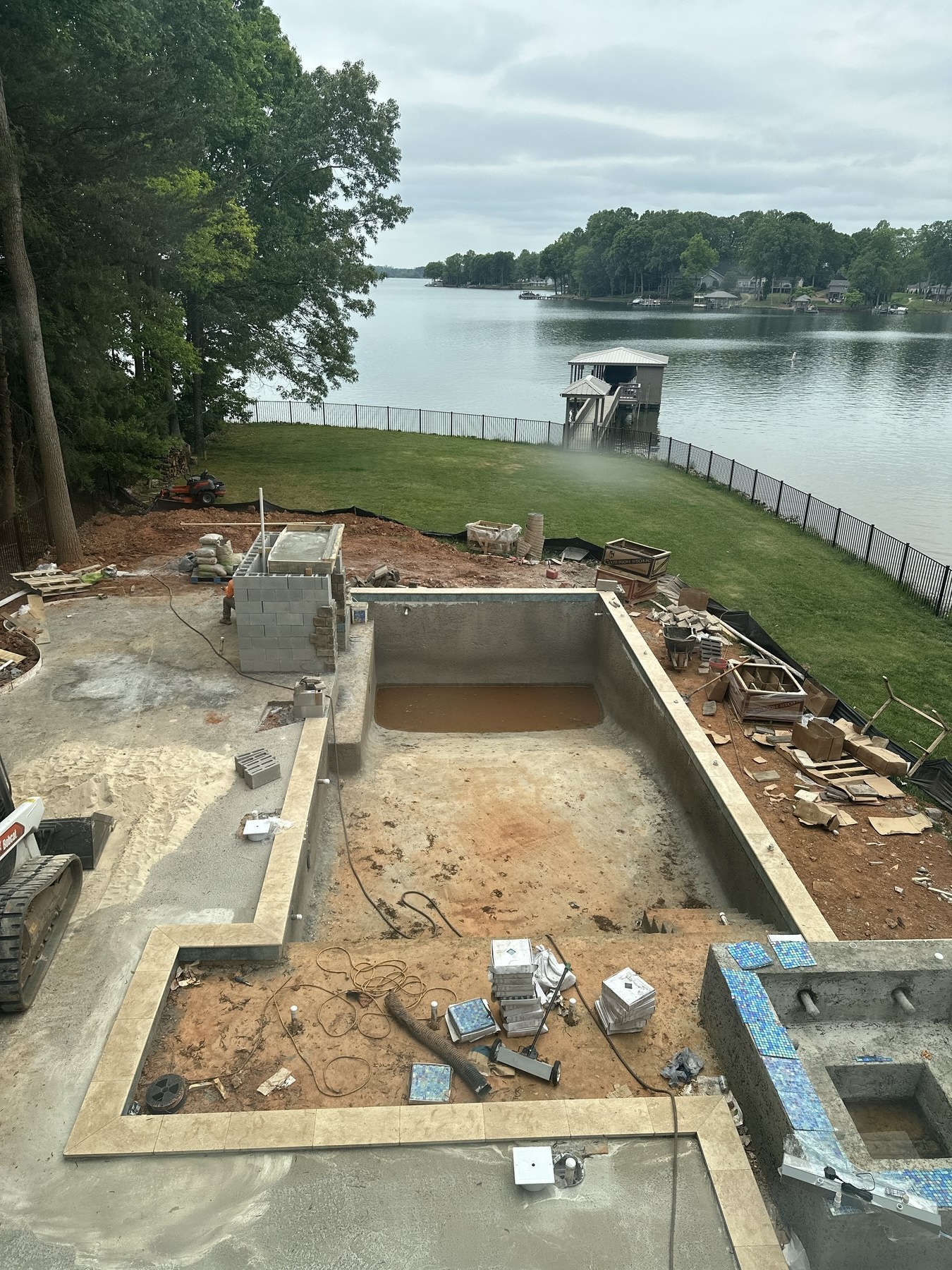 Patio and hardscape installation lakefront